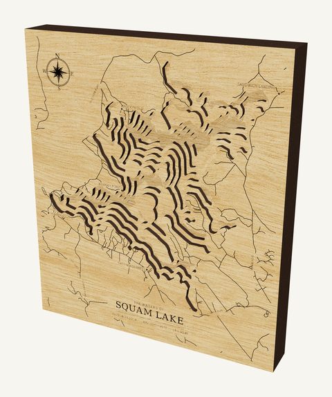 Squam Lake wood map