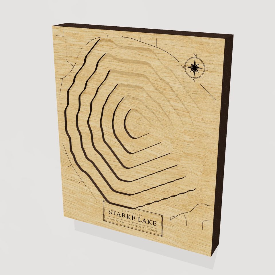 Starke Lake 3D wood map, hero view