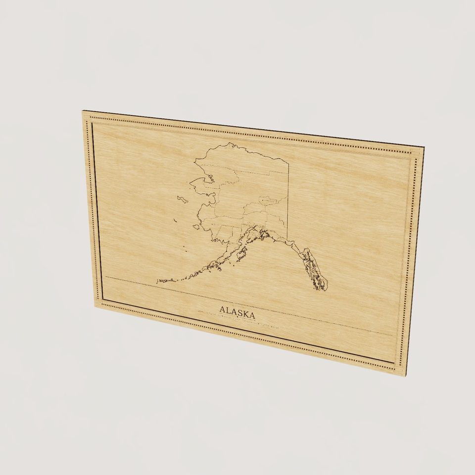 Alaska map, hero view