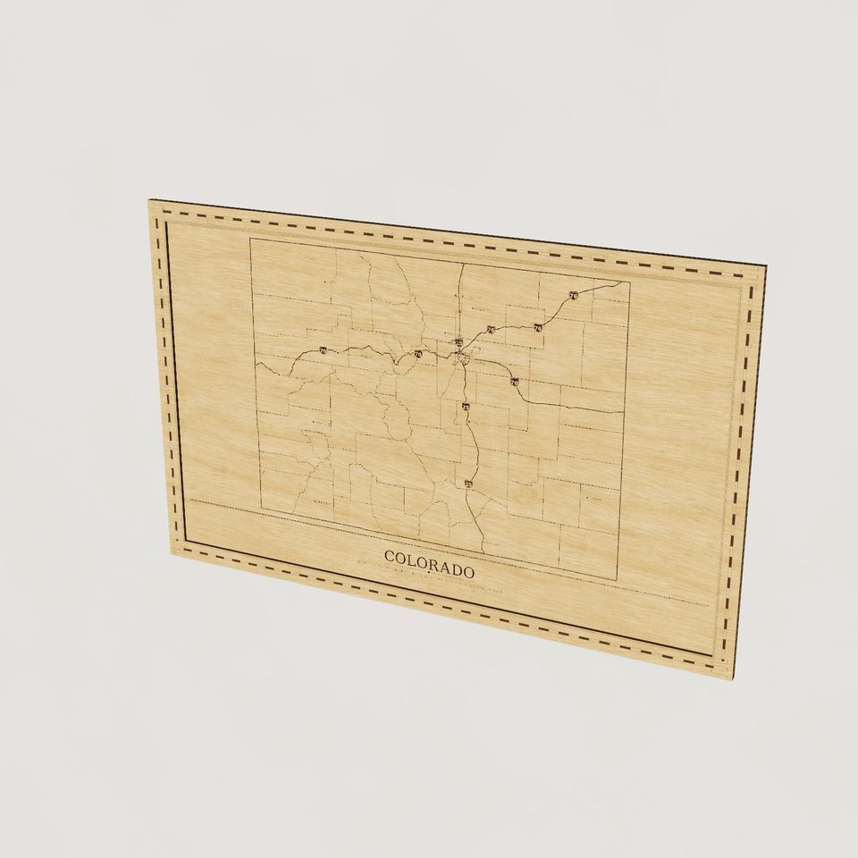 Colorado map, hero view