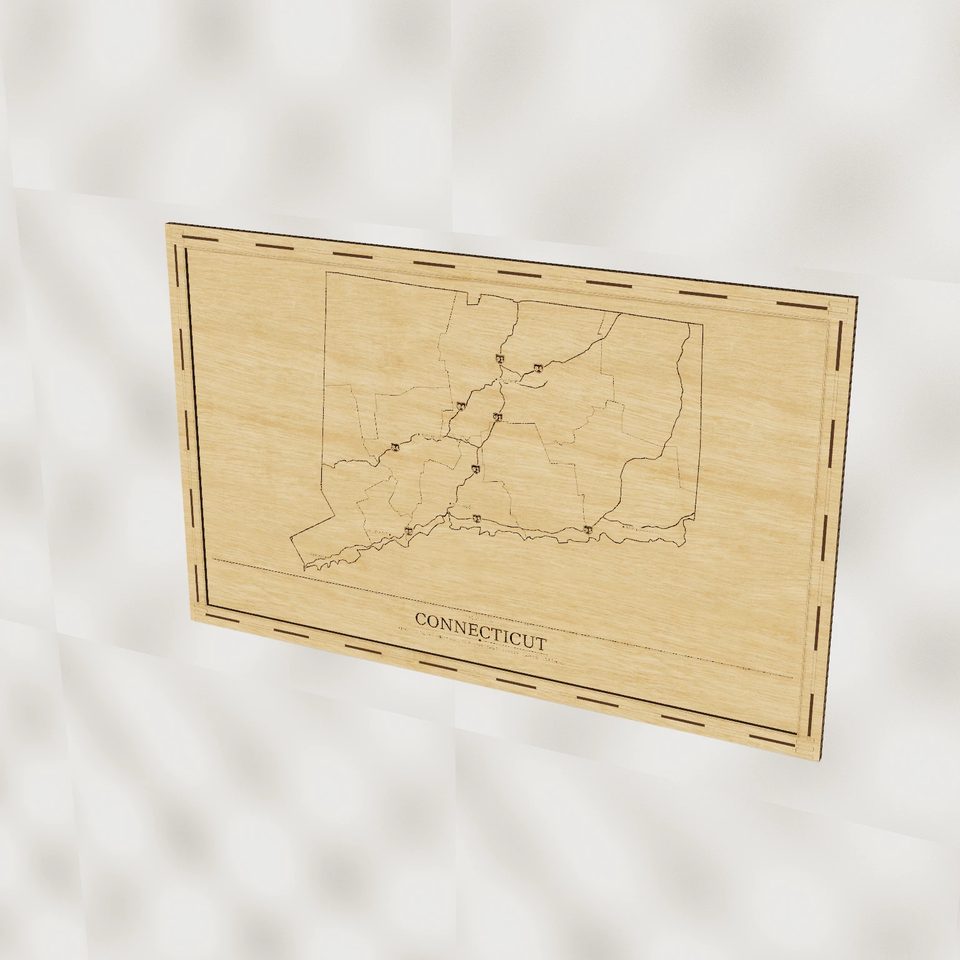 Connecticut map, hero view