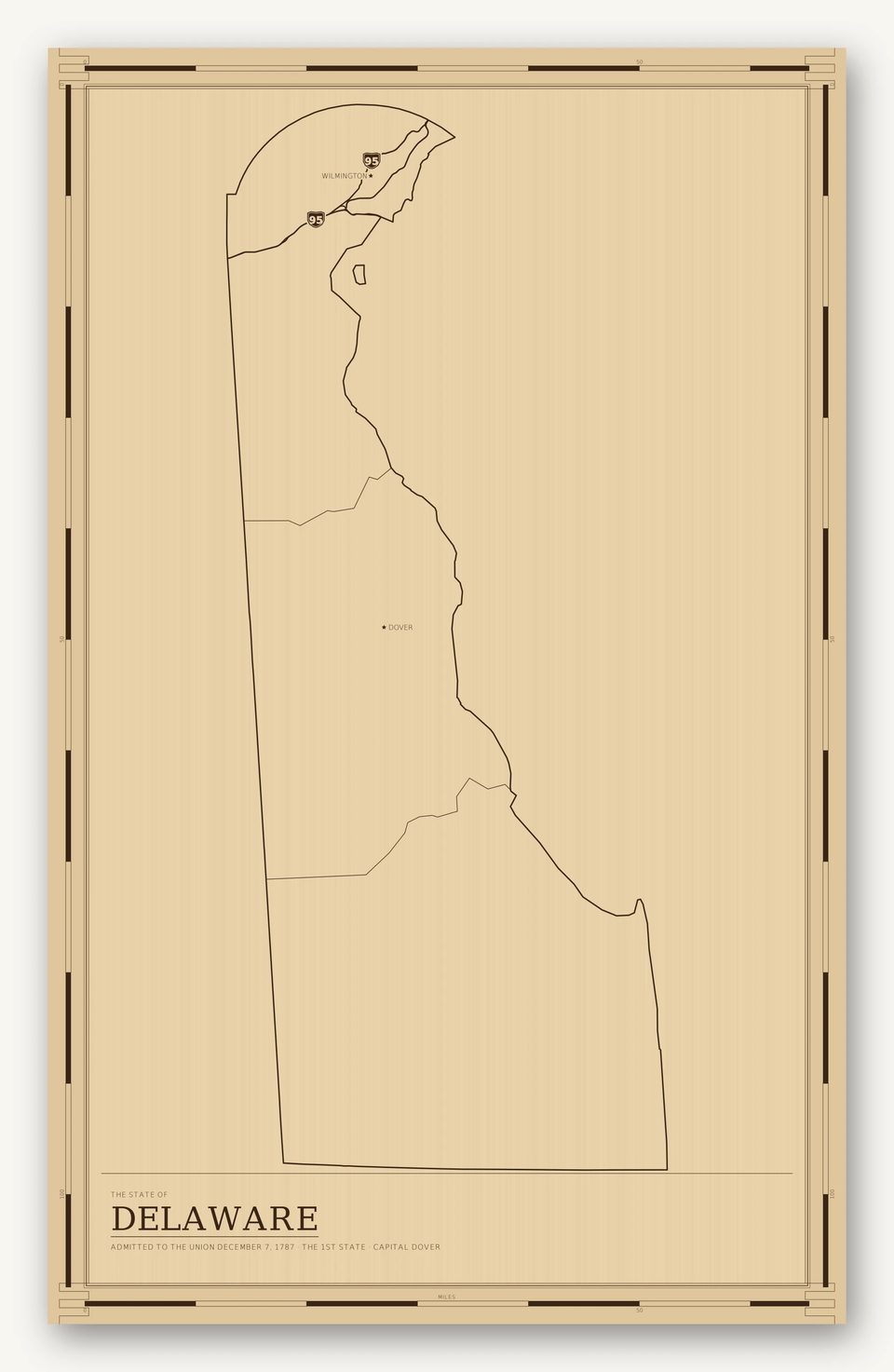 Delaware map, card view