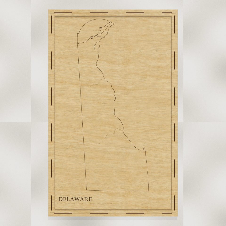 Delaware map, front view