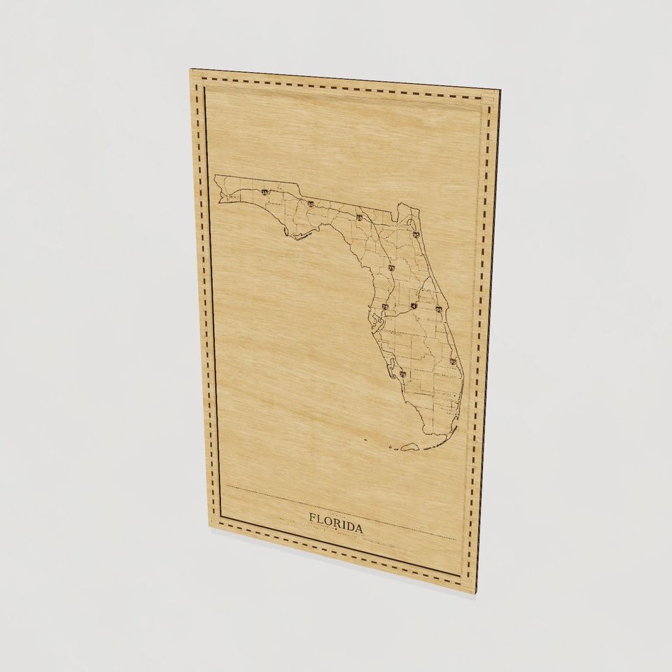 Florida map, hero view