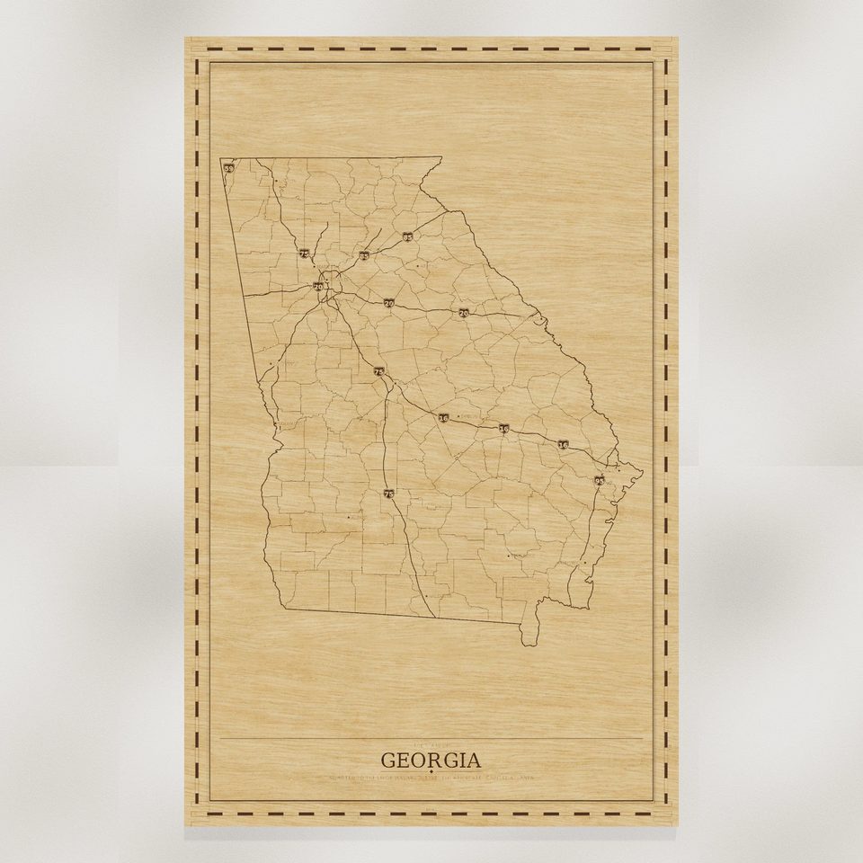 Georgia map, front view