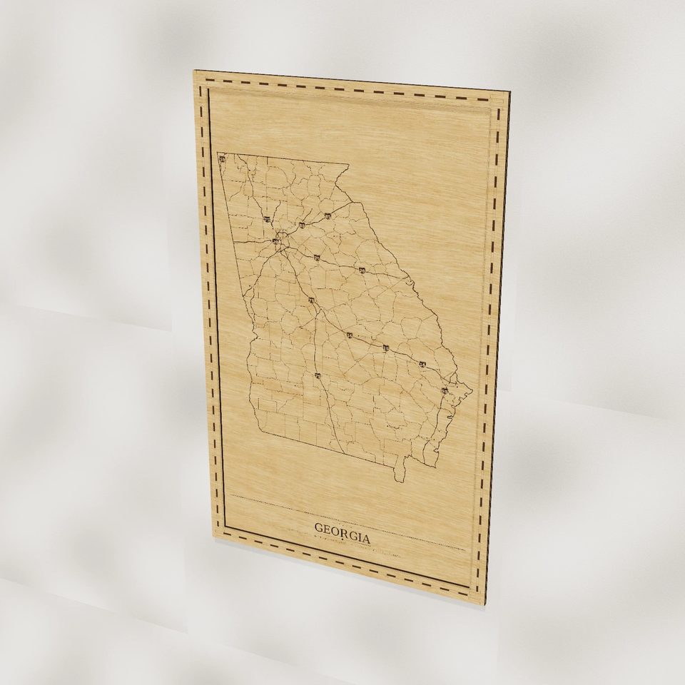 Georgia map, hero view