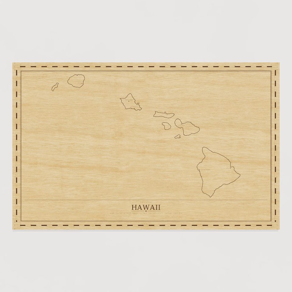 Hawaii map, front view