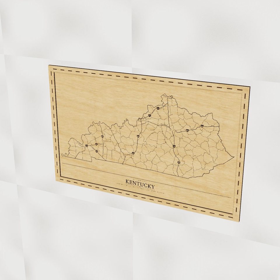 Kentucky map, hero view