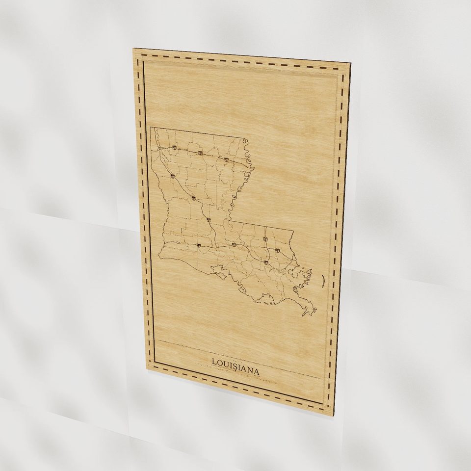 Louisiana map, hero view