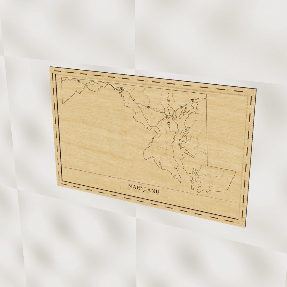 Maryland map, hero view