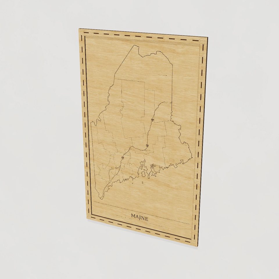 Maine map, hero view