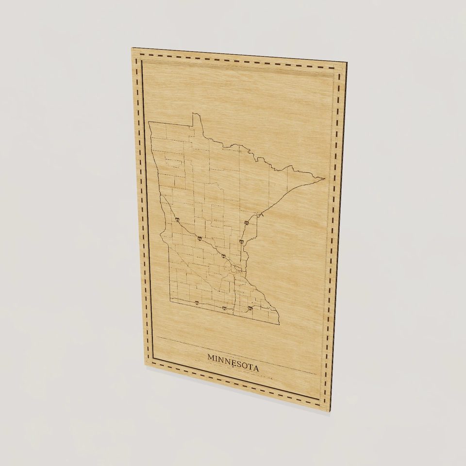 Minnesota map, hero view