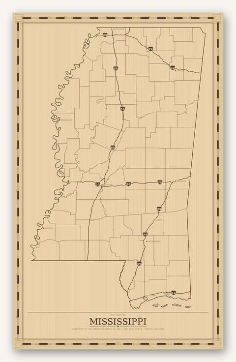 Mississippi map