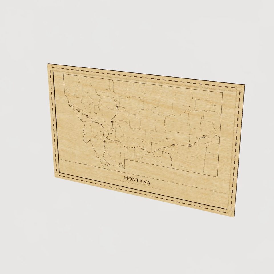 Montana map, hero view