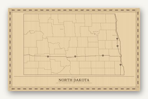 North Dakota map