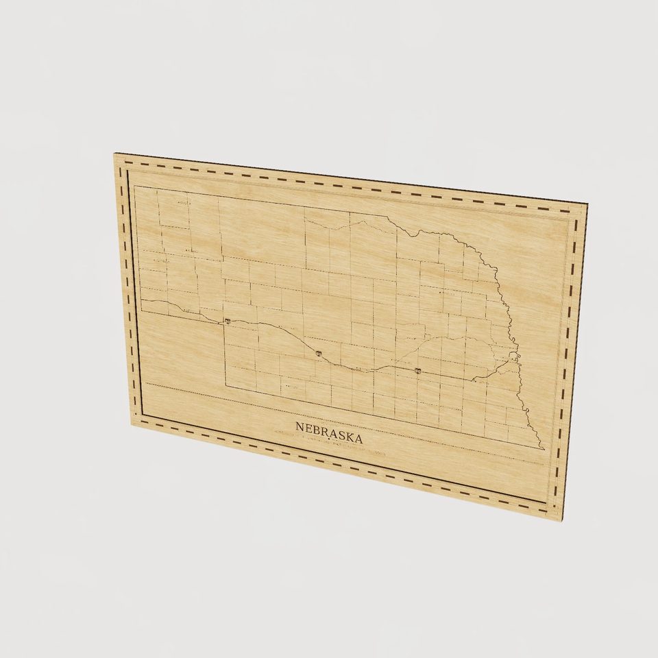 Nebraska map, hero view