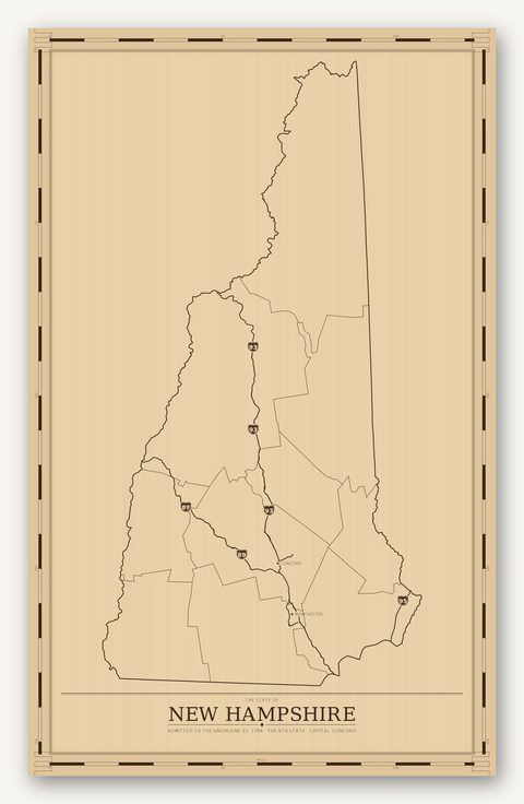 New Hampshire map