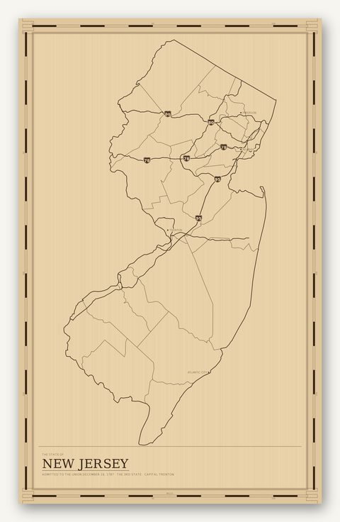 New Jersey map