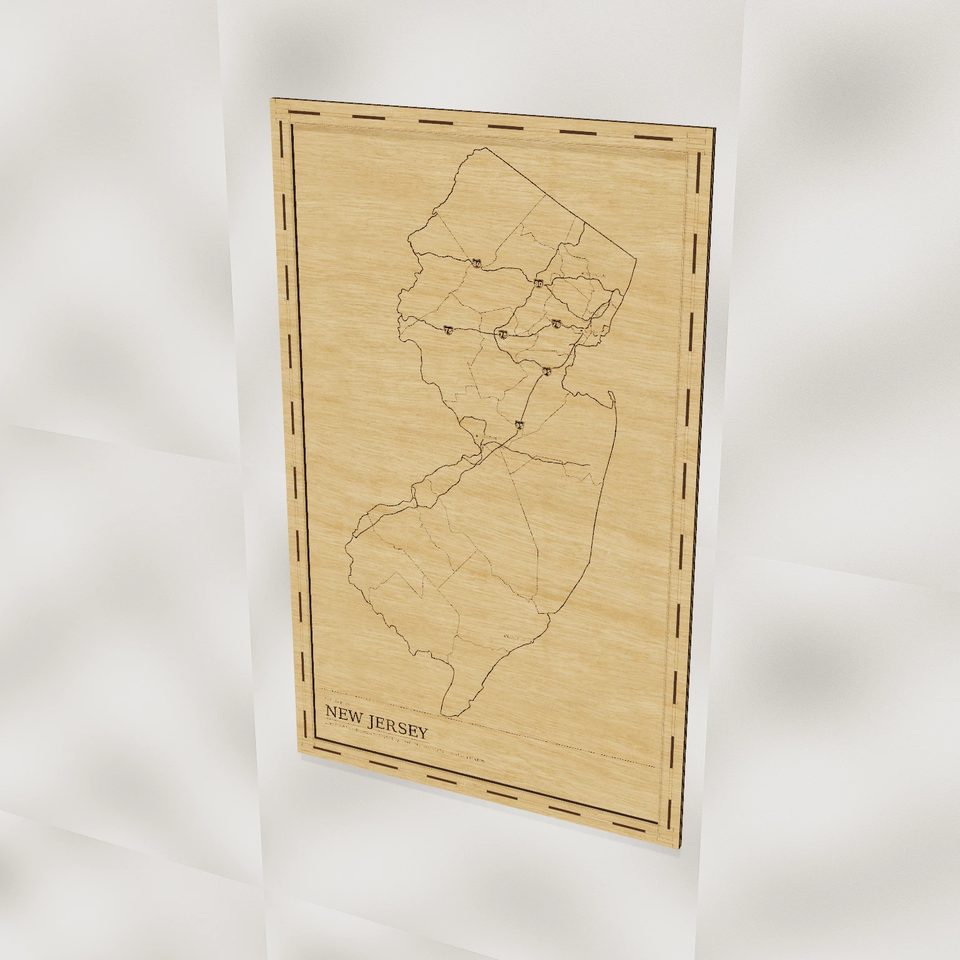 New Jersey map, hero view