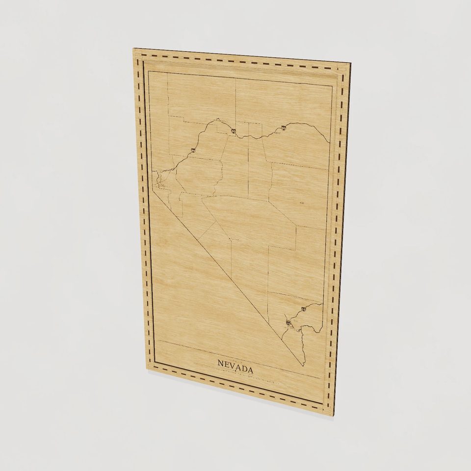 Nevada map, hero view