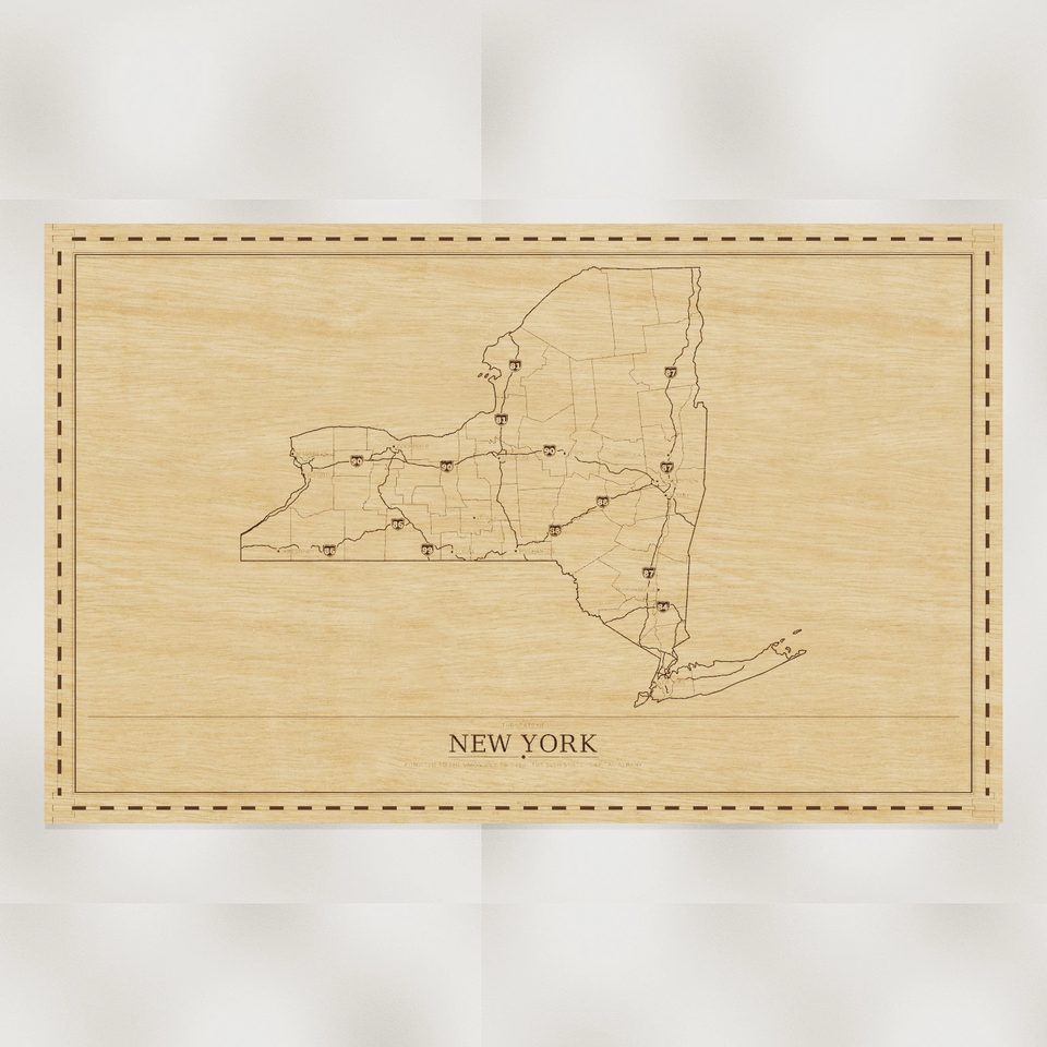 New York map, front view