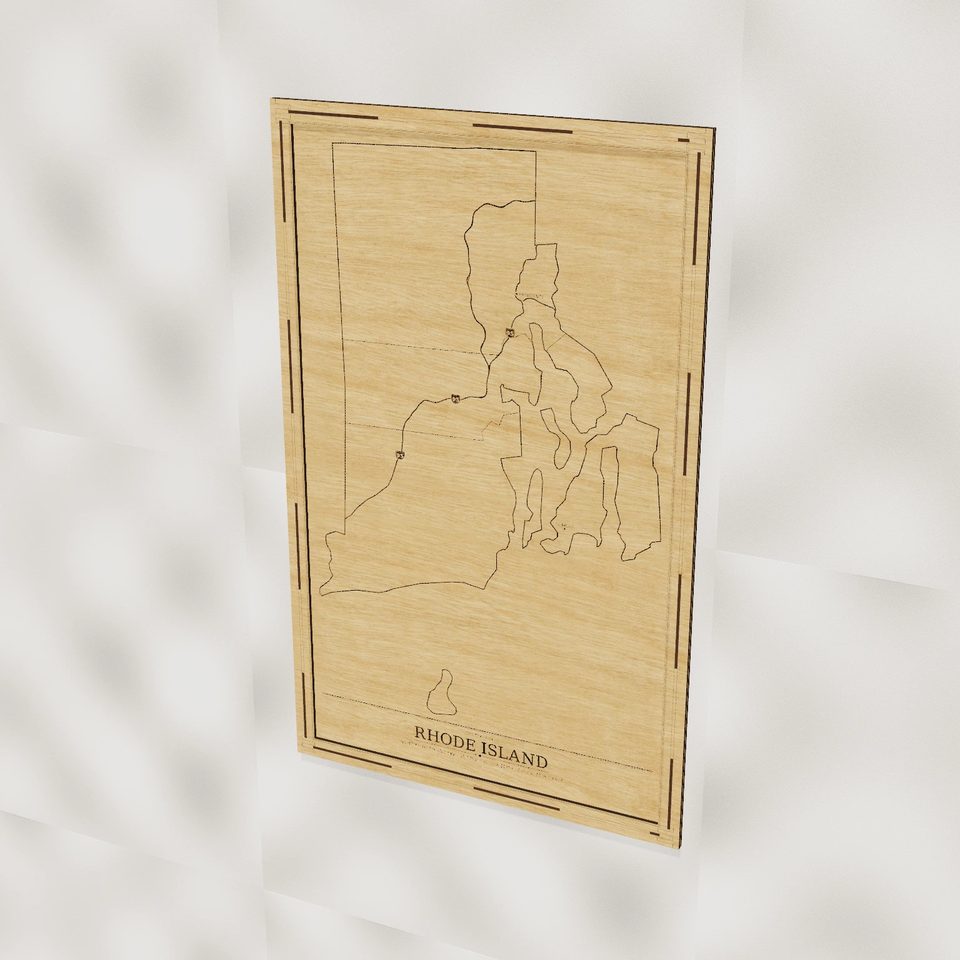 Rhode Island map, hero view