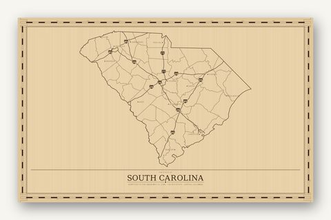 South Carolina map