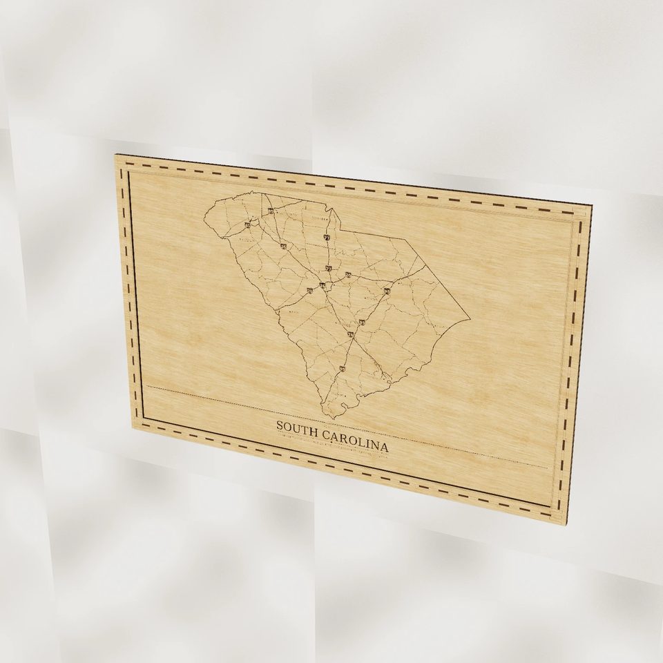 South Carolina map, hero view