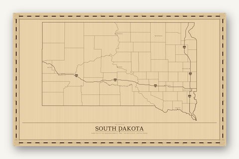 South Dakota map