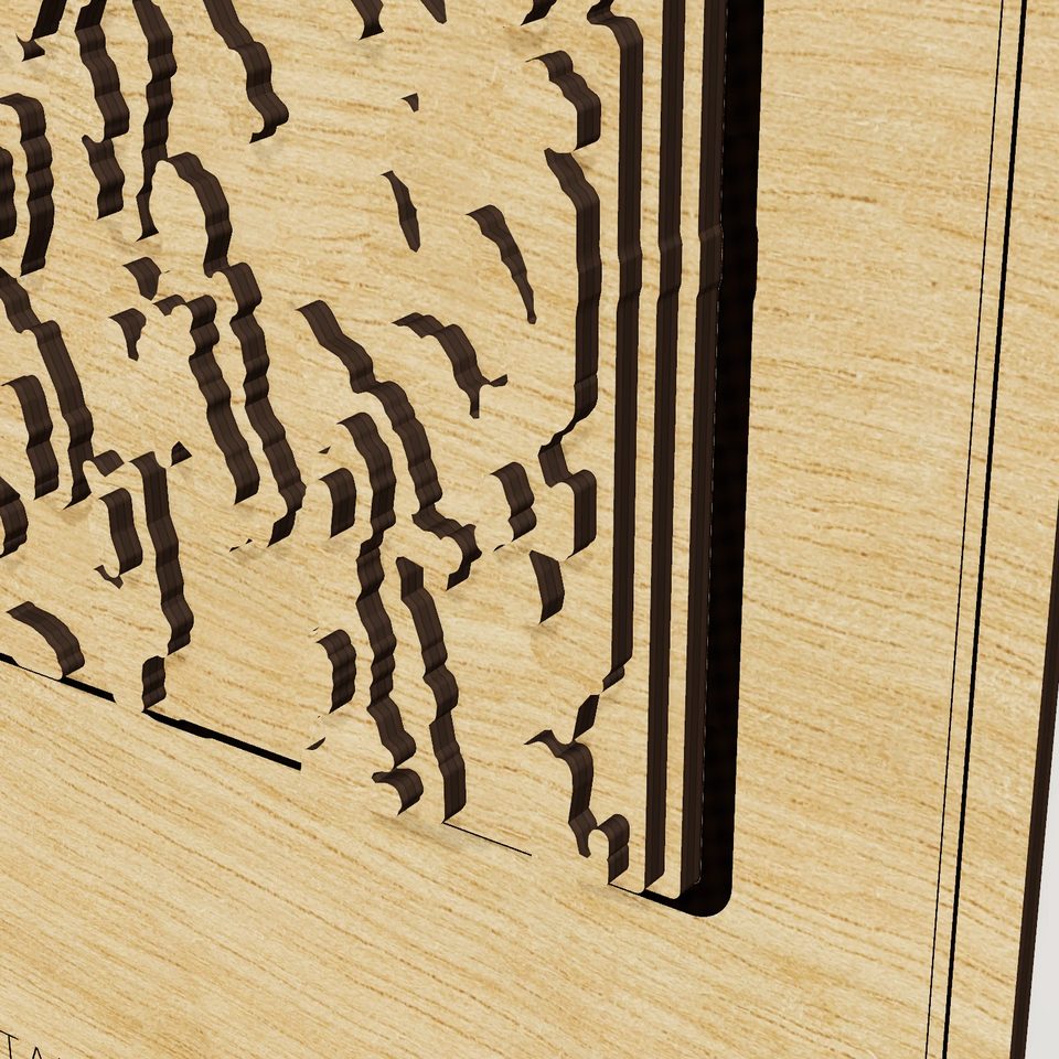 Idaho carved relief map, detail view