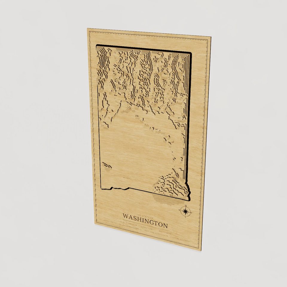 Washington carved relief map, hero view