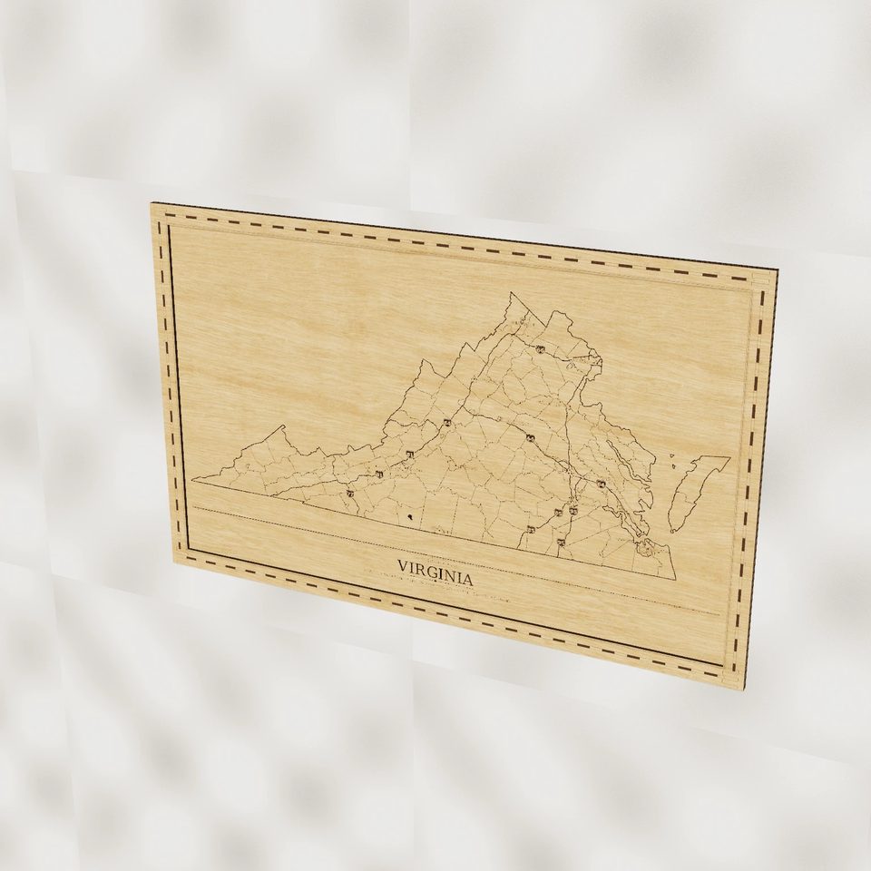 Virginia map, hero view