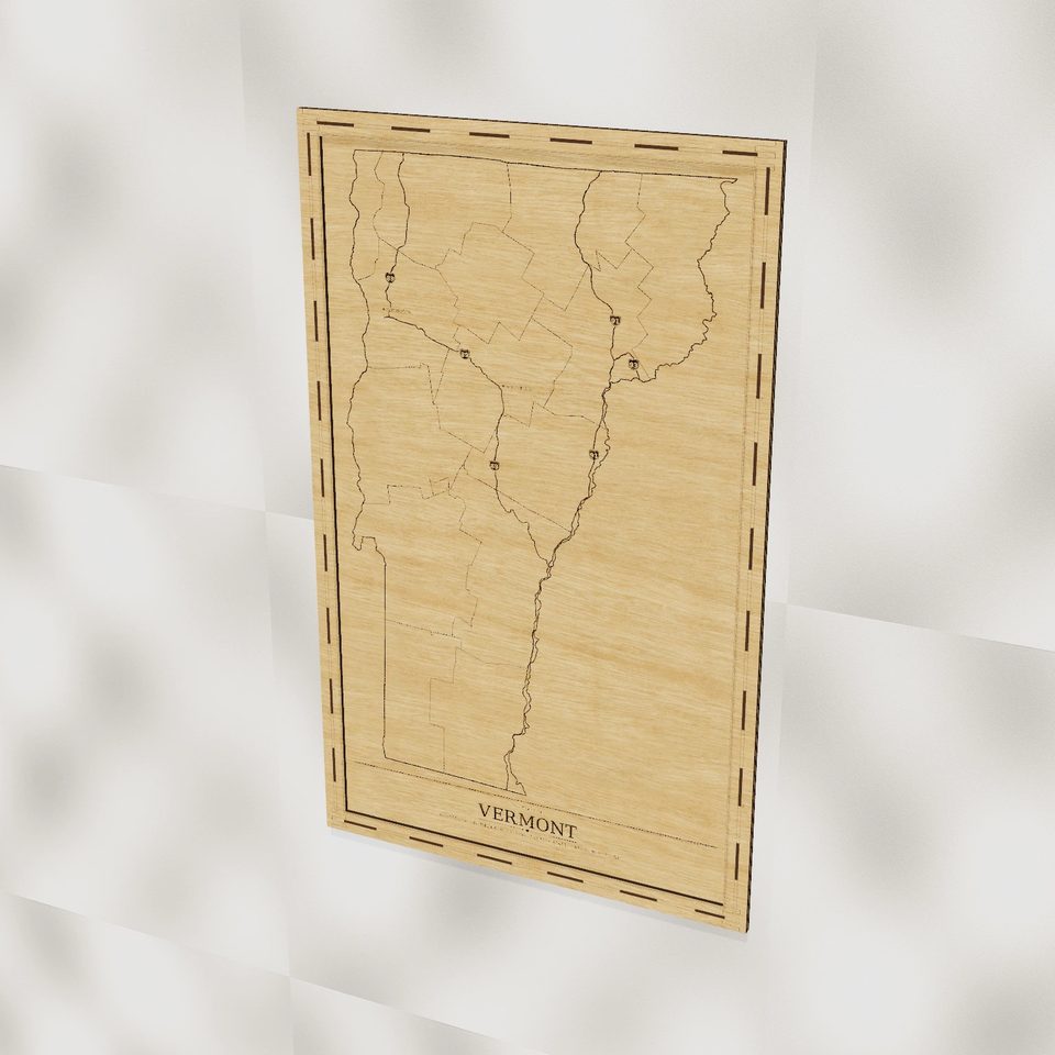 Vermont map, hero view