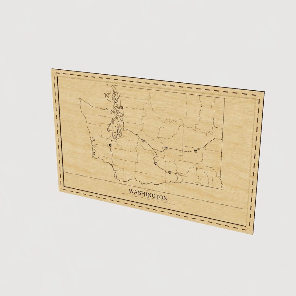 Washington map, hero view
