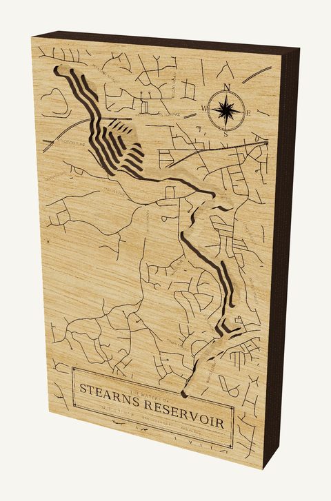 Stearns Reservoir wood map