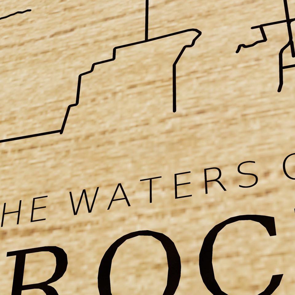 Table Rock Lake 3D wood map, title view