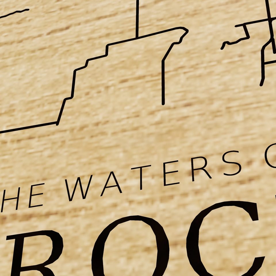 Table Rock Lake 3D wood map, title view