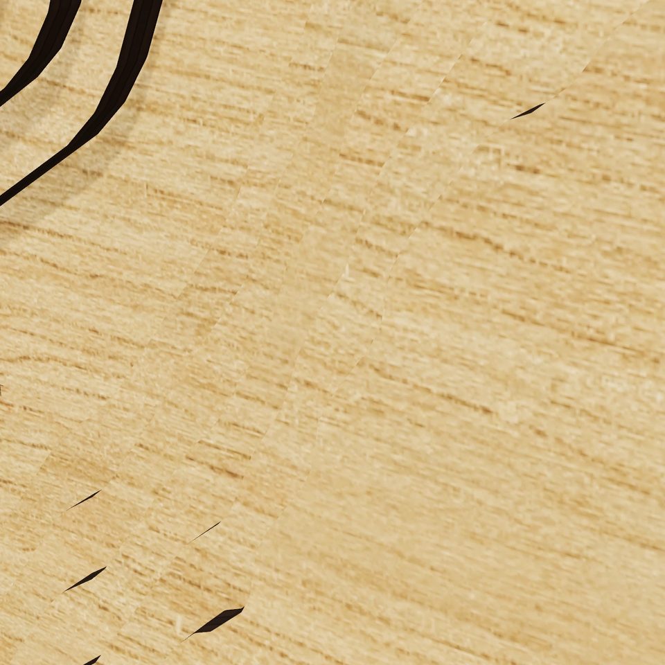 Tanwax Lake 3D wood map, detail view