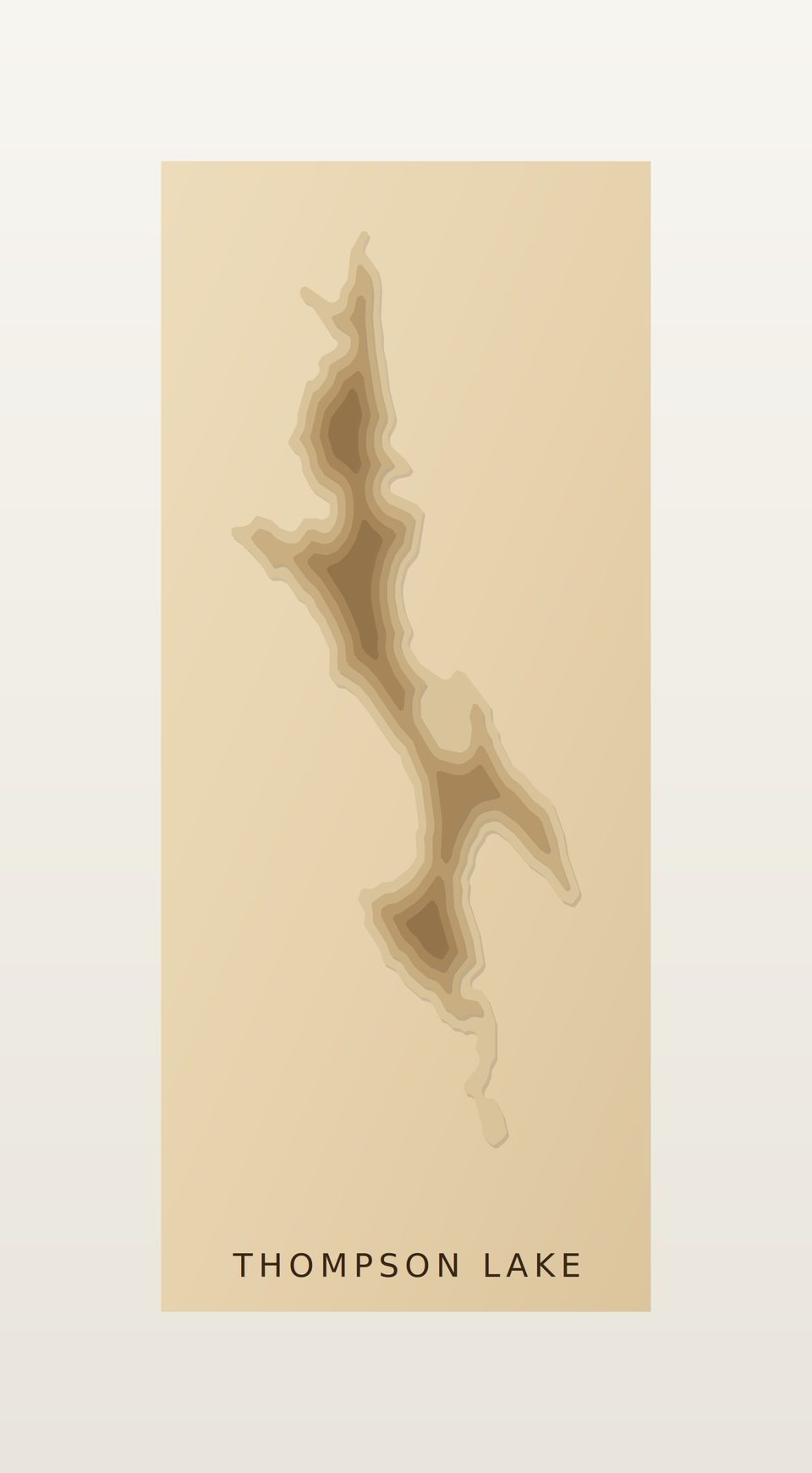Thompson Lake 3D wood map, preview view