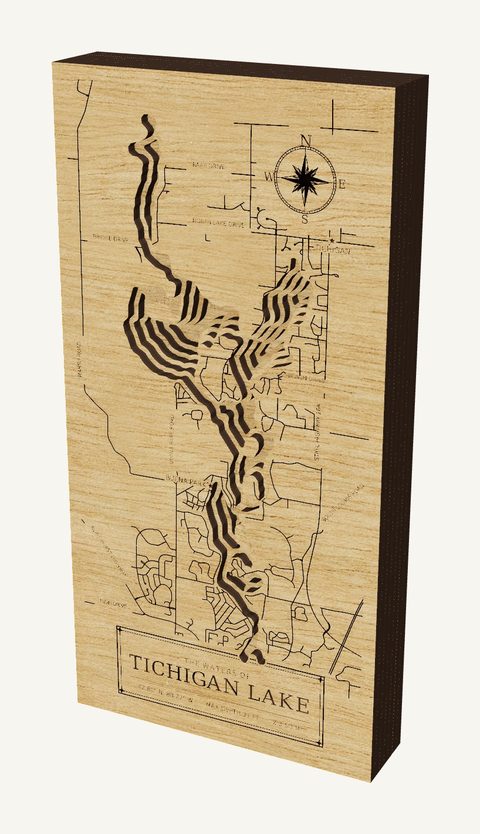 Tichigan Lake wood map