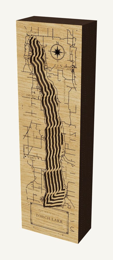 Torch Lake wood map