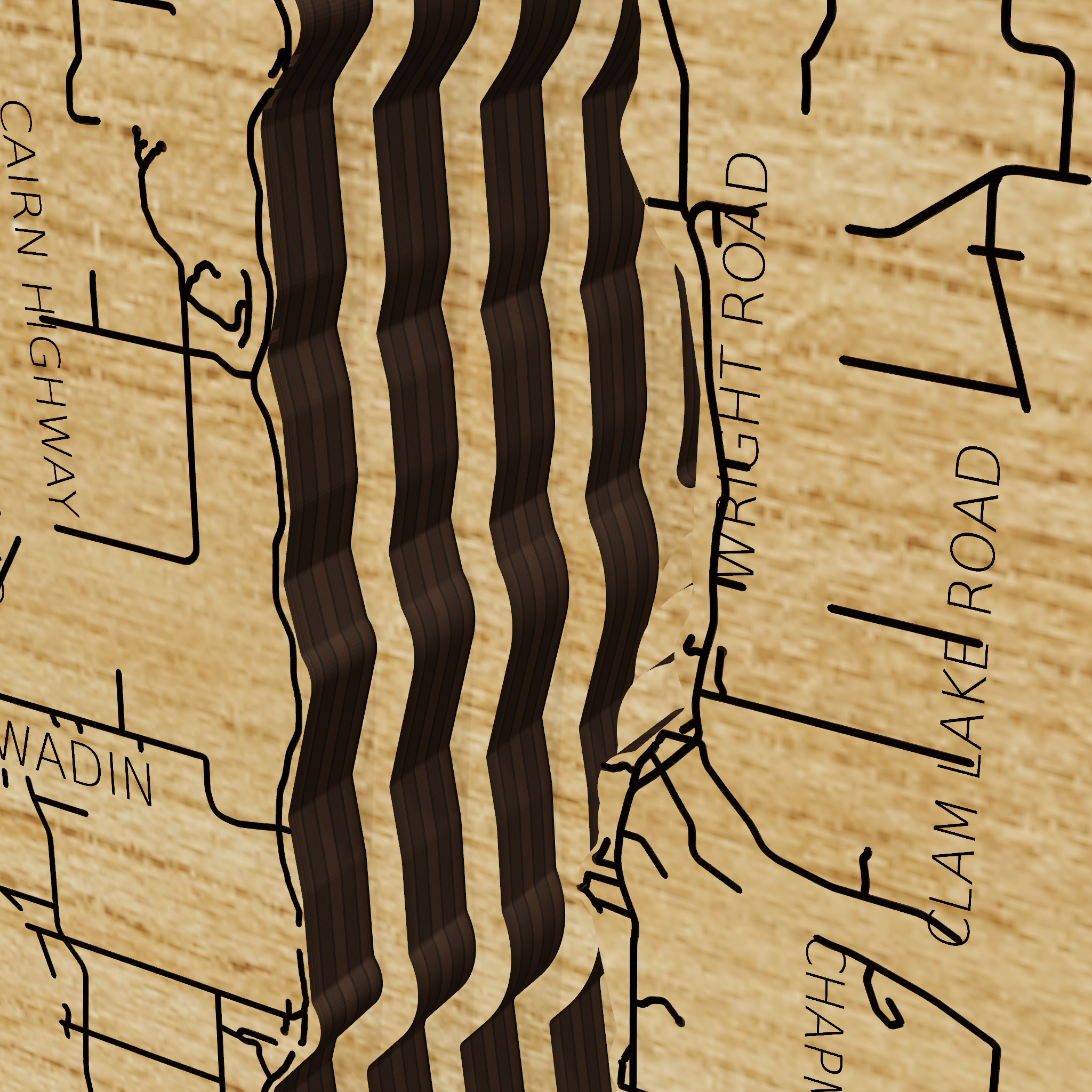 Torch Lake map, detail view