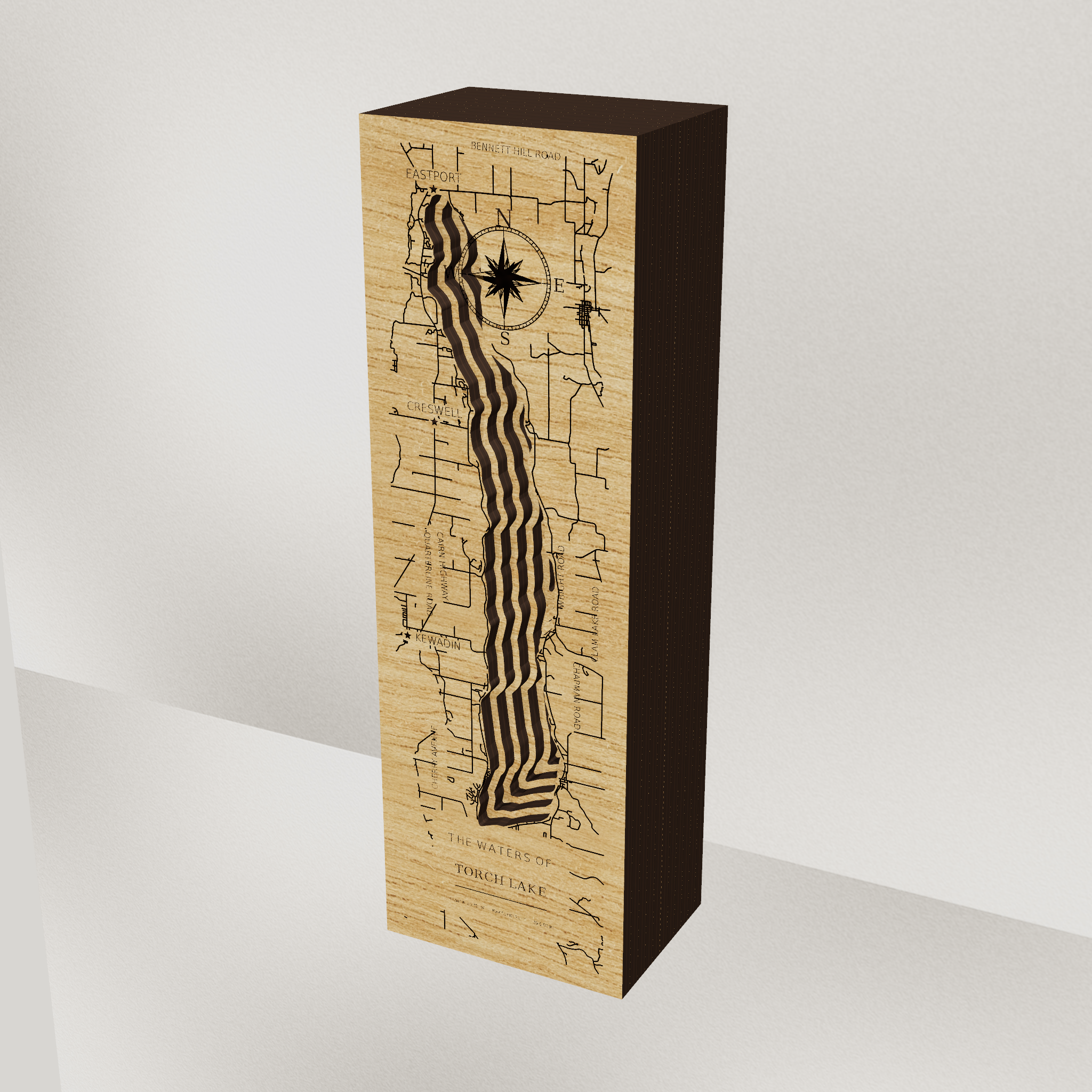 Torch Lake wood map