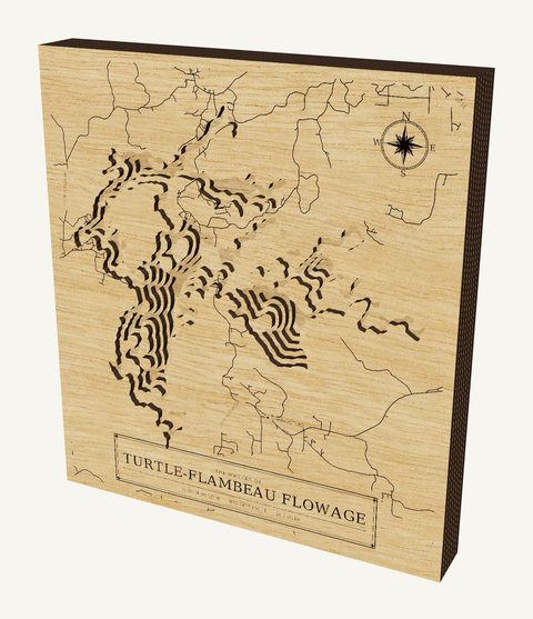 Turtle-Flambeau Flowage wood map