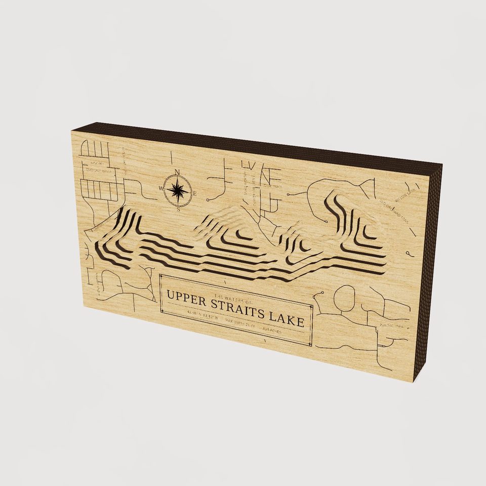 Upper Straits Lake 3D wood map, hero view