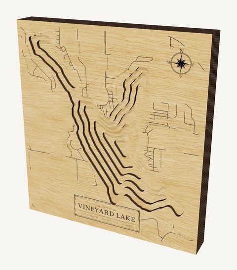 Vineyard Lake wood map