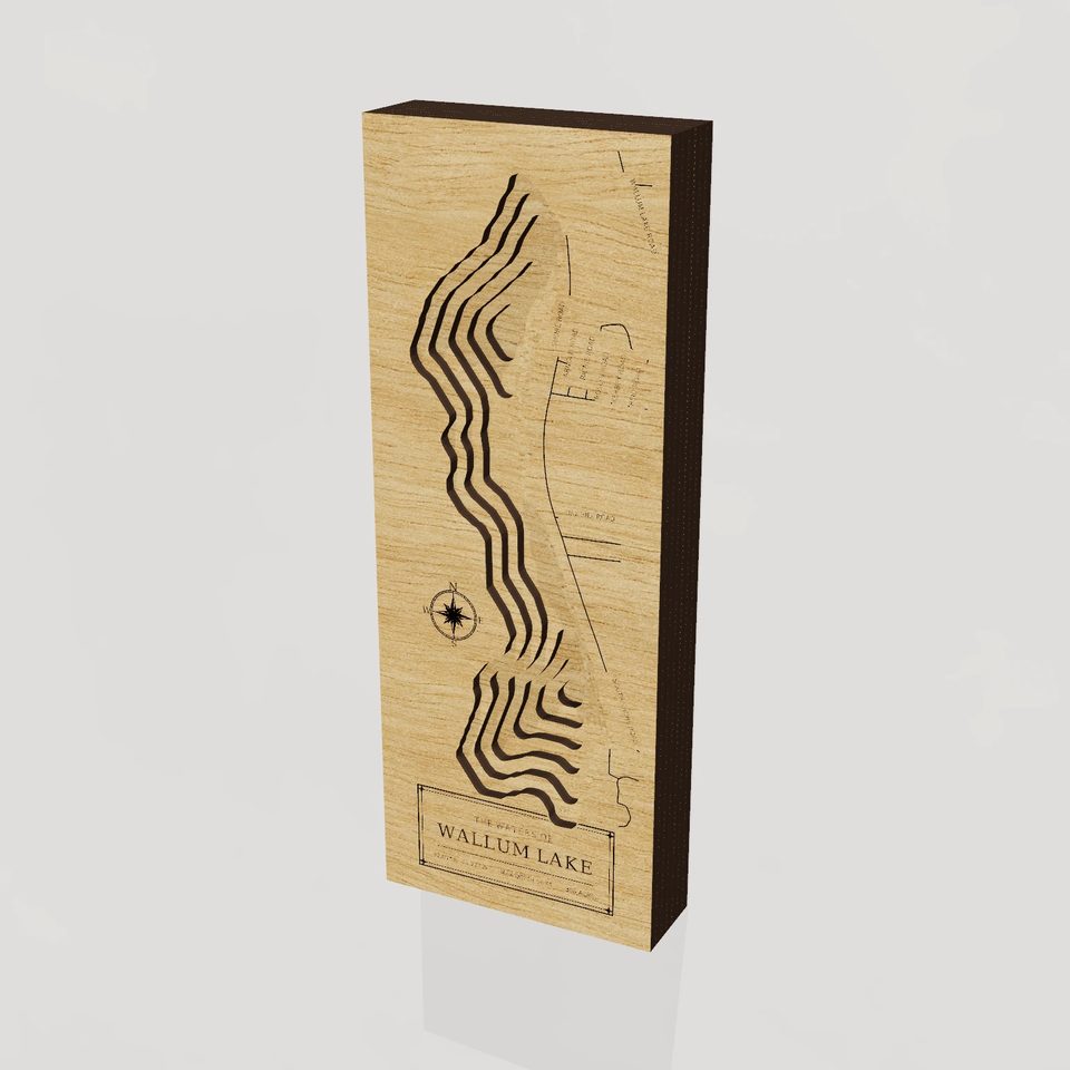Wallum Lake 3D wood map, hero view