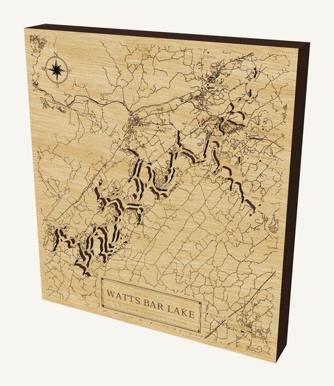 Watts Bar Lake wood map