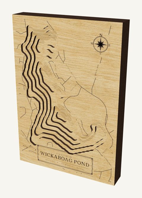 Wickaboag Pond wood map