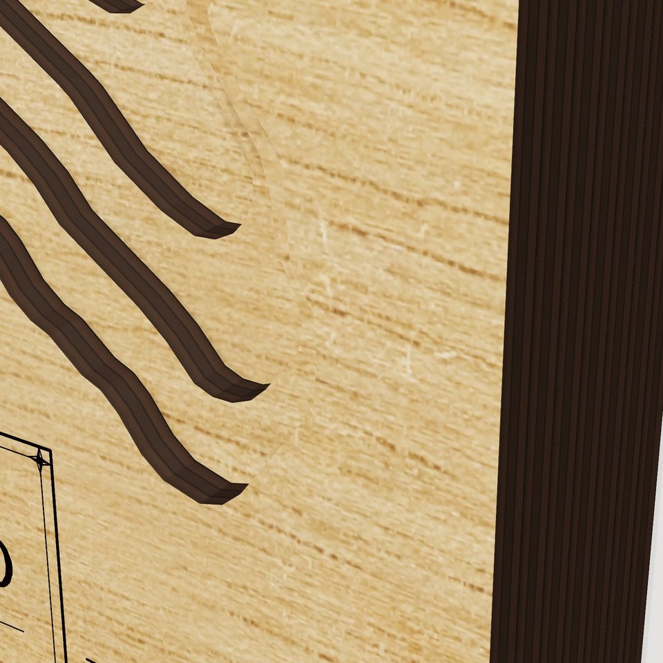 Williams Pond 3D wood map, detail view